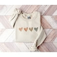 thumbnail image 1 of Neutral Watercolor Heart Sweatshirt for Women Heart Lover Gift Love Sweater Cute Valentine's Day Sweater for Women Ladies Heart Top, 1 of 5
