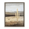 thumbnail image 1 of Stupell Industries Neutral Western Scene with Cactus Brown Framed Floater Canvas Wall Art, design by Franklyn Gregory, 1 of 9