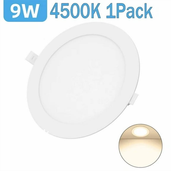 Neutral White 9W 5" Led Recessed Ceiling Panel Down Light Bulb Lamp Fixture