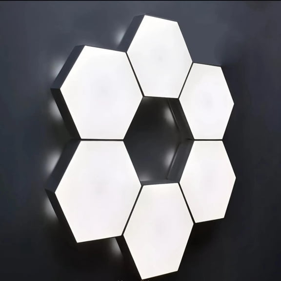 Neutral White Lamp With Touch Night Light 6packs Touch Control Hexagonal Wall Light Easy To Use And Energy Efficient