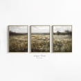 thumbnail image 1 of Neutral Wildflower Field Farmhouse Country Landscape Wall Art Set 3 Unframed Paper Print 16x24, 1 of 3