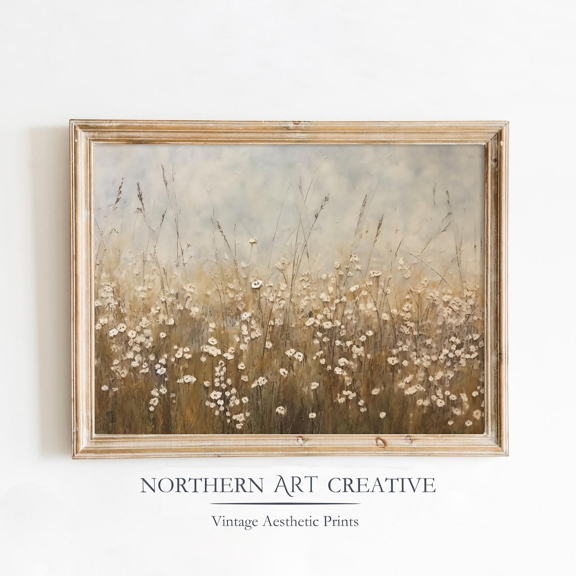 Neutral Wildflowers Vintage Wildflowers Wall Art Neutral Print Spring ...