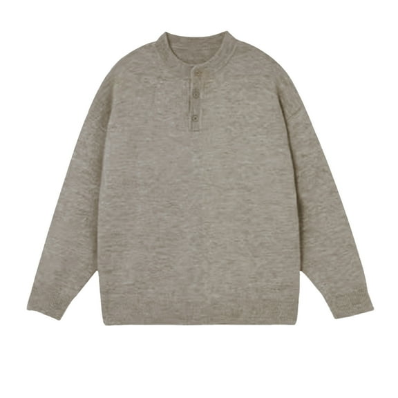 Neutral Wind PO LO Collar Sweater Men Winter Machine Washable Black Wool Sweater Lazy Senior Bottoming Knitwear