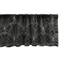thumbnail image 1 of Neutral Window Valance, Abstract Art Modern Minimalist Linear Pattern of Geometric Flower Print, Curtain Valance for Kitchen Bedroom with Rod Pocket, 54" X 18", Charcoal Grey White, by Ambesonne, 1 of 2