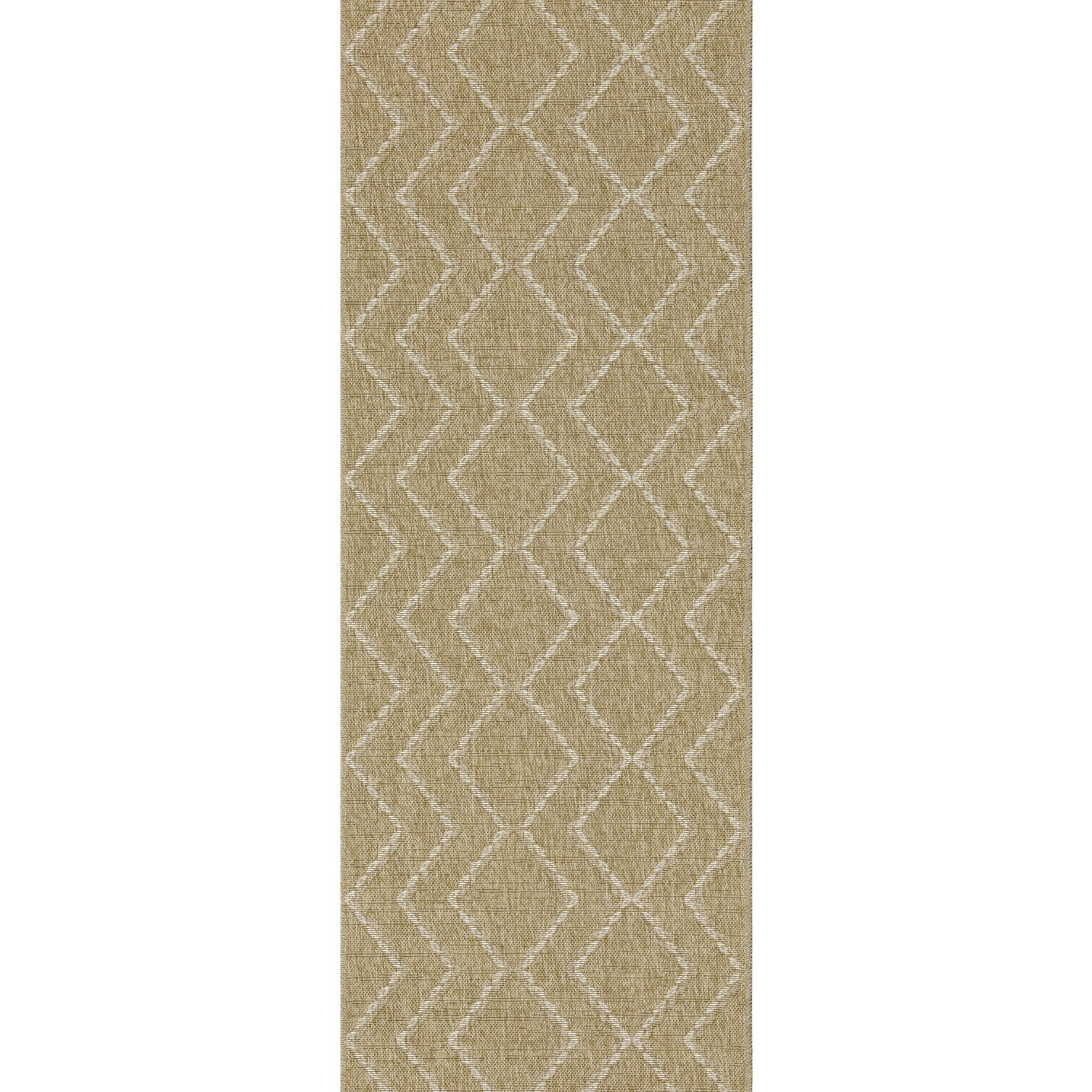 Neutral diamond pattern indoor-outdoor rug - Adds a modern touch to any ...