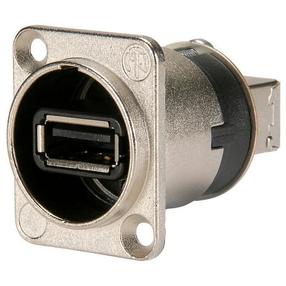 Neutrik NAUSB-W Feed-thru Reversible USB A/B Adapter D Panel Mount Nickel
