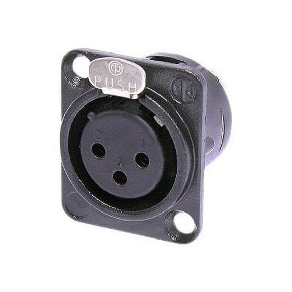 Neutrik NC3FD-L-B-1 "D" Series Panel Mount XLR Connector Female Black