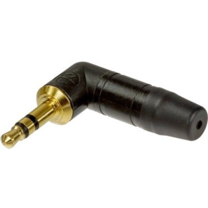 Neutrik NTP3RC-B Plug 3.5mm Right Angle Black/Gold