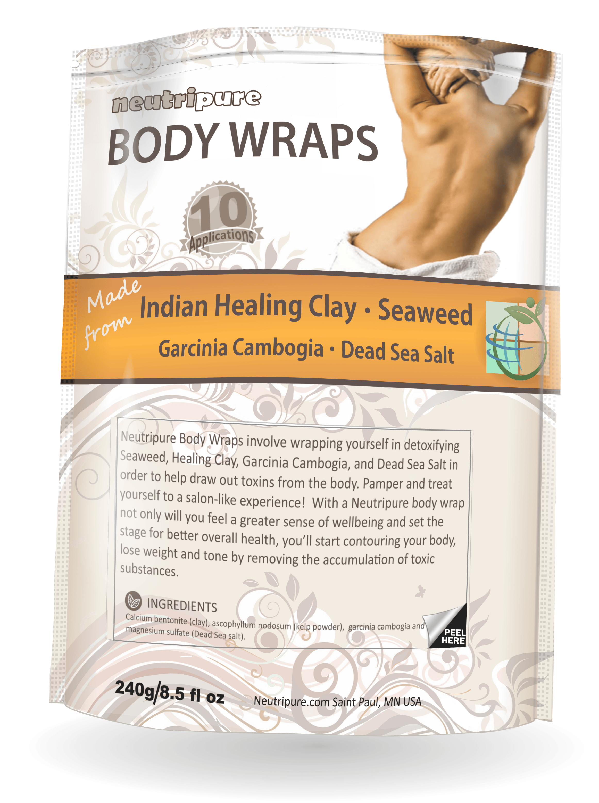 Neutripure DIY Slimming Body Wraps: SPA Formula for Home Use: Seaweed, Healing Clay, Garcinia Cambogia and Dead Sea Salt - image 1 of 6