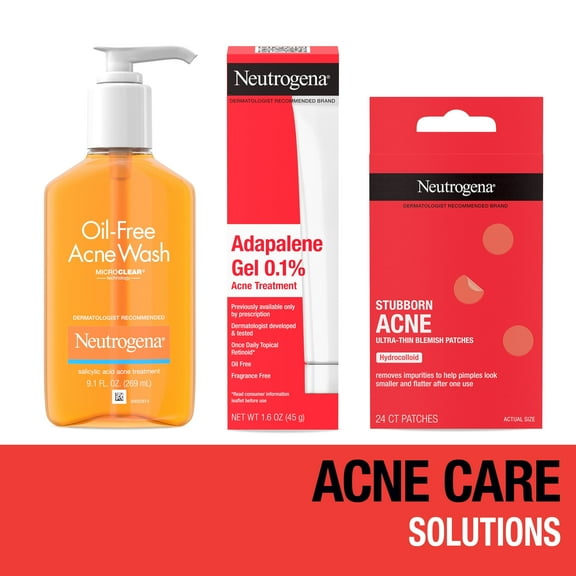 Neutrogena Acne Solutions: Cleanser, Treatment, & Patches, 3 Items