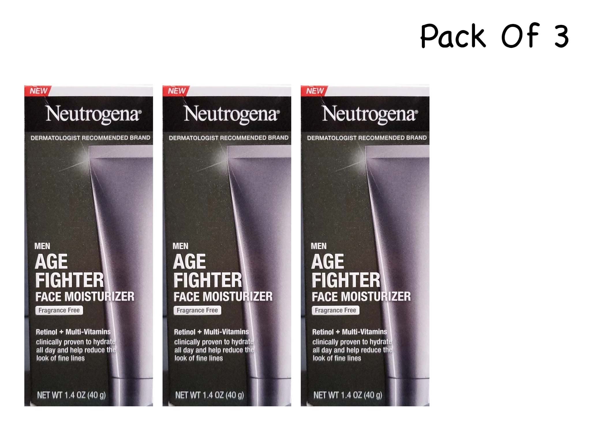Neutrogena Age Fighter Face Moisturizer For Men 1.4 Oz Pack Of 3
