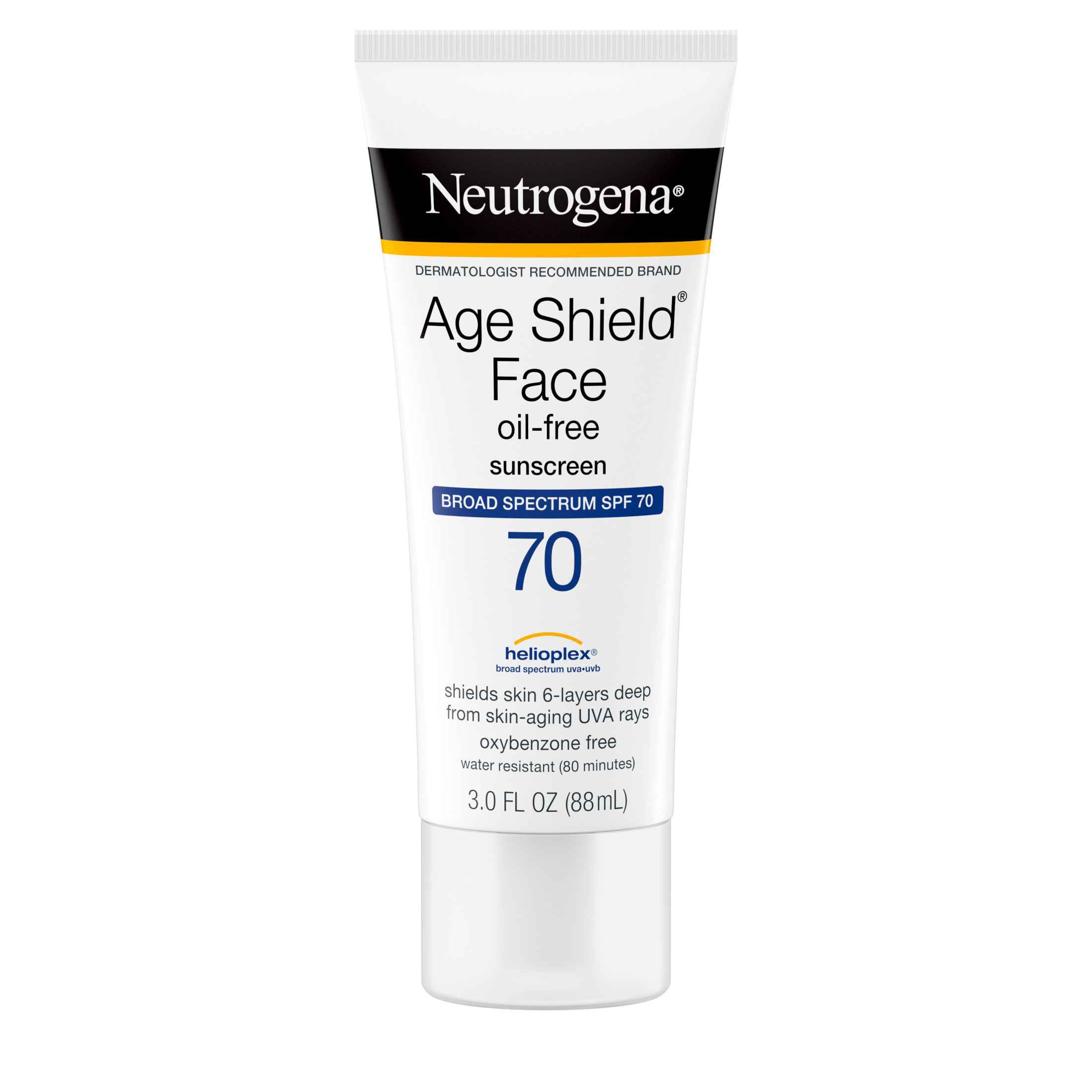 Neutrogena Age Shield Face Oil-Free Sunscreen, SPF 70 Sunblock, 3 fl oz - image 1 of 8