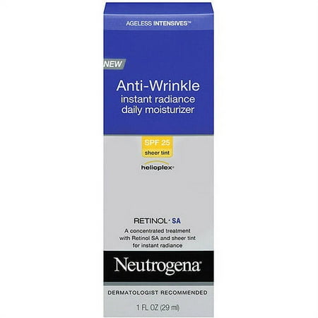 Neutrogena Ageless Intensives Anti-Wrinkle Instant Radiance Daily Moisturizer, SPF 25, 1 oz