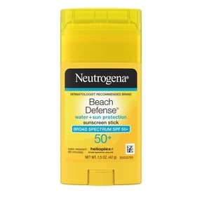 Neutrogena Beach Defense SPF 50+, Face Sunscreen Stick, Travel Size Sun Care, 1.5 oz