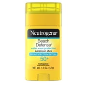 Neutrogena Beach Defense Sunscreen Stick SPF 50+, Face & Body, 1.5 oz