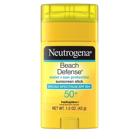 Neutrogena Beach Defense SPF 50+, Face Sunscreen Stick, Travel Size Sun Care, 1.5 oz