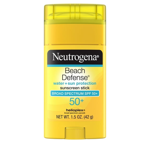 Neutrogena Beach Defense SPF 50+, Face Sunscreen Stick, Travel Size Sun Care, 1.5 oz