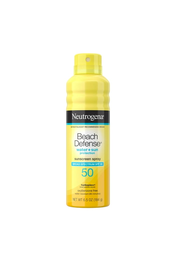 Beach Defense SPF 50 Body Sunscreen Spray, Beach Essentials Sun Care, 6.5 fl oz