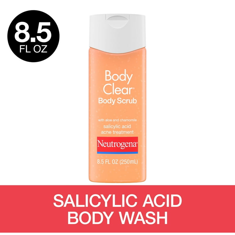 Neutrogena Body Clear Acne Scrub, 2% Acid, 8.5 fl. oz - Walmart.com