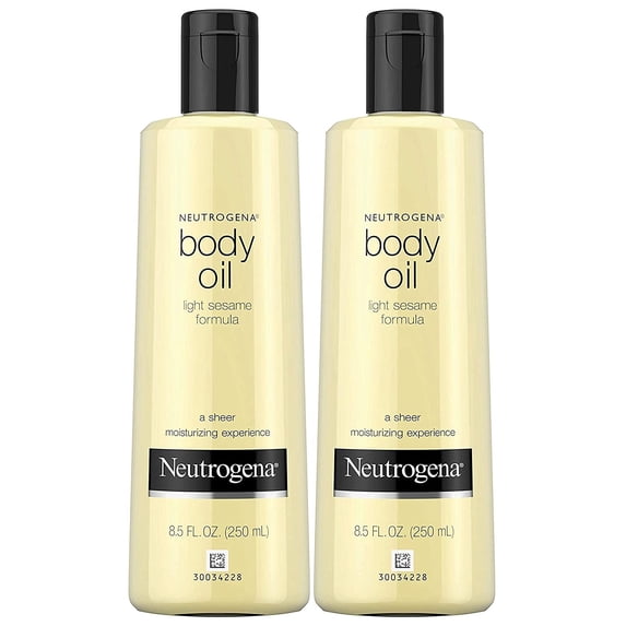 Neutrogena Body Oil Light Sesame Formula, Fragrance Free 8.5 oz (Pack of 2)