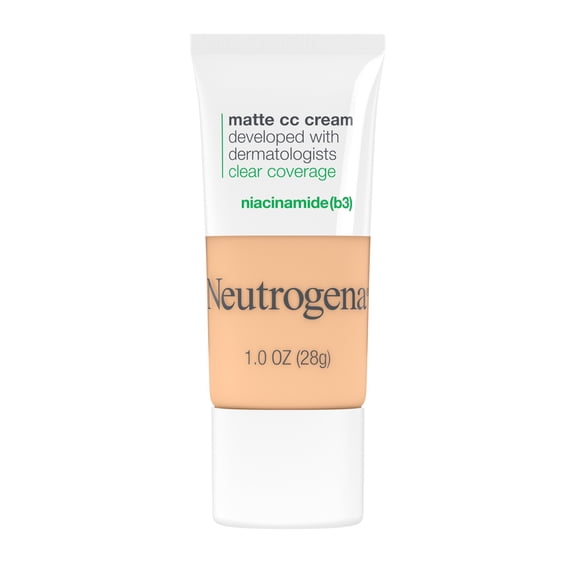 Neutrogena Clear Coverage Flawless Matte CC Cream, Porcelain 2.0, 1 oz