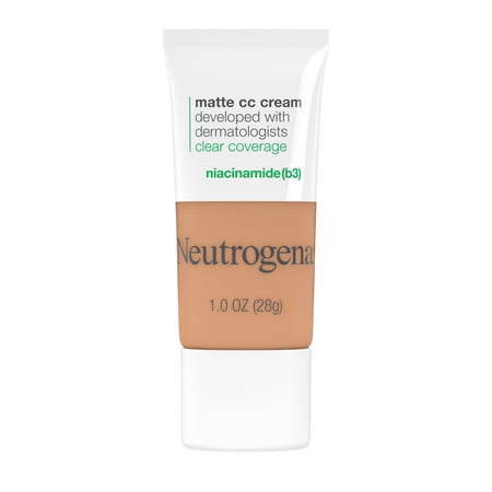 Neutrogena Clear Coverage Flawless Matte CC Cream, Wheat, 1 oz