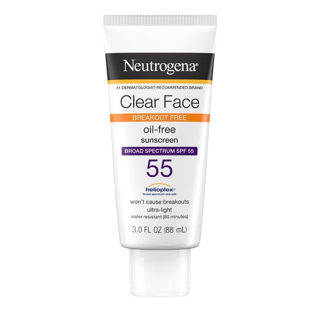 Neutrogena Clear Face Liquid Lotion Sunscreen with SPF 50, 3 fl. oz