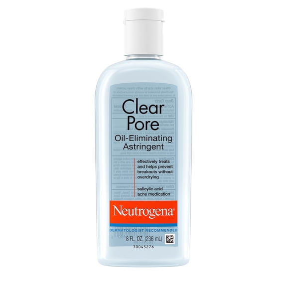 Neutrogena Clear Pore Oil-Eliminating Astringent with Salicylic Acid, Pore Clearing Treatment for Acne-Prone Skin, 8 fl. Oz (Pack of 6)