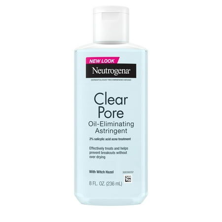 Neutrogena Clear Pore Oil-Eliminating Acne Treatment Astringent, Toner for Face, 8 fl oz