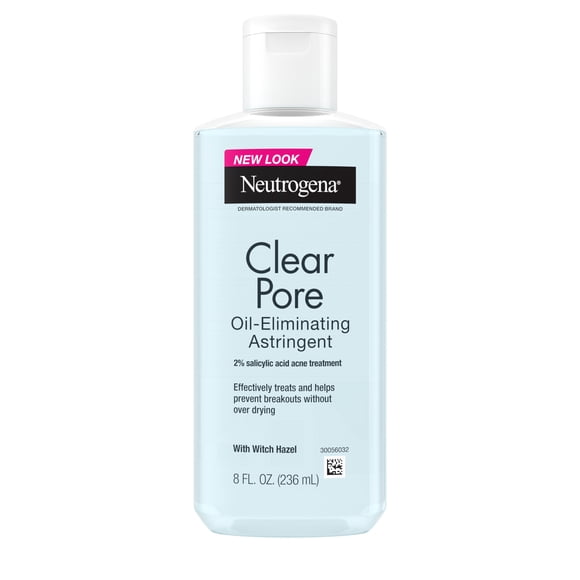 Neutrogena Clear Pore Oil-Eliminating Acne Treatment Astringent, Toner for Face, 8 fl oz