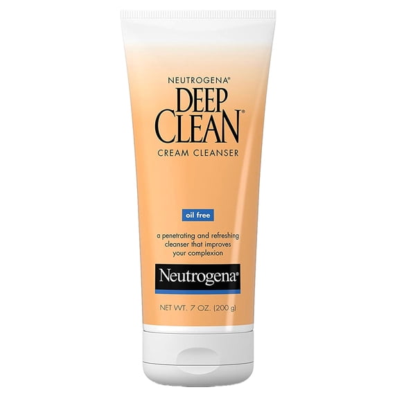 Neutrogena Deep Clean Cream Cleanser, 7 Fl. Oz (Pack of 2)