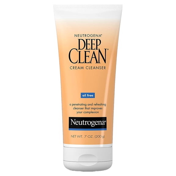Neutrogena Deep Clean Cream Cleanser, 7 Fl. Oz (Pack of 2)