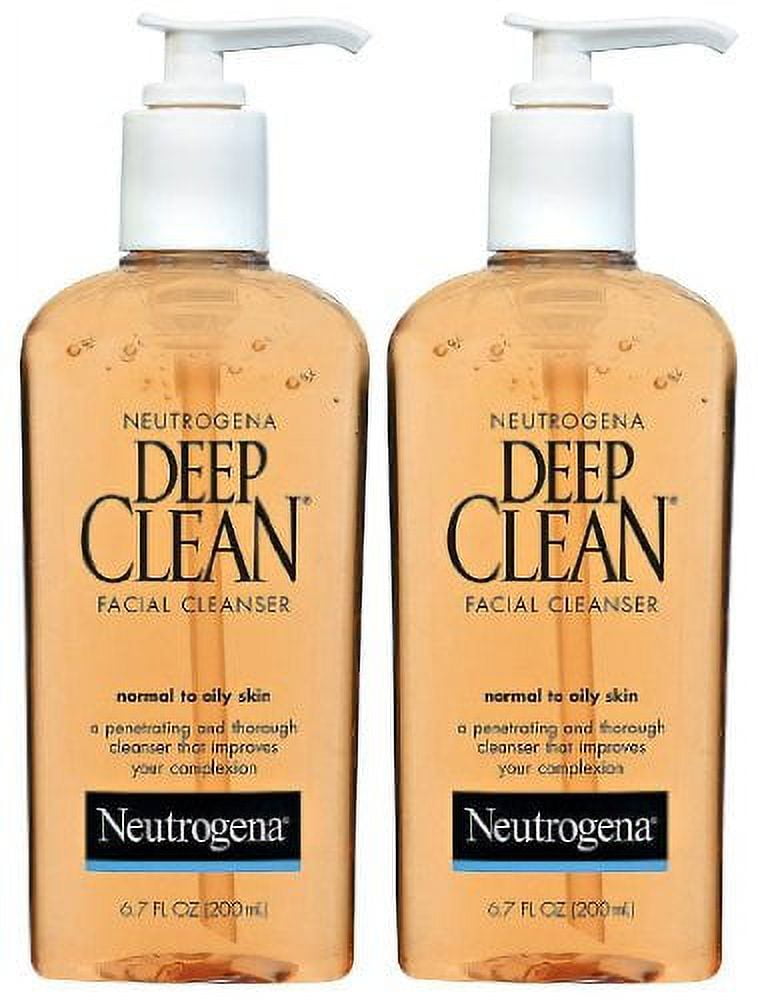 Neutrogena Deep Clean Facial Cleanser, Normal to Oily Skin, 6.7 Ounce (Pack of 2)