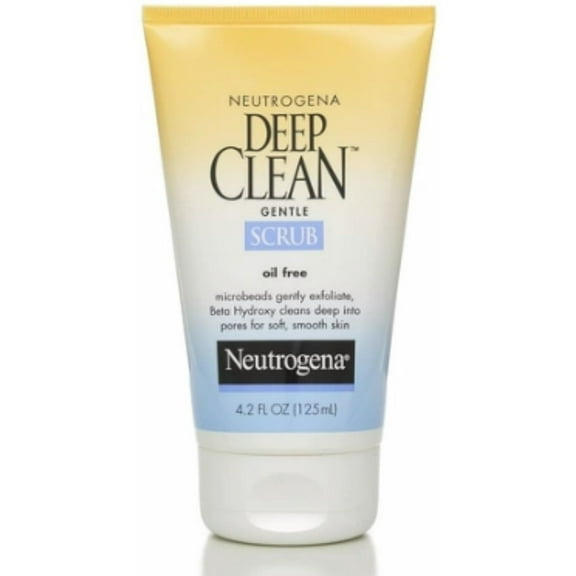 Neutrogena Deep Clean Gentle Scrub, Oil Free, 4.20 oz (Pack of 2)