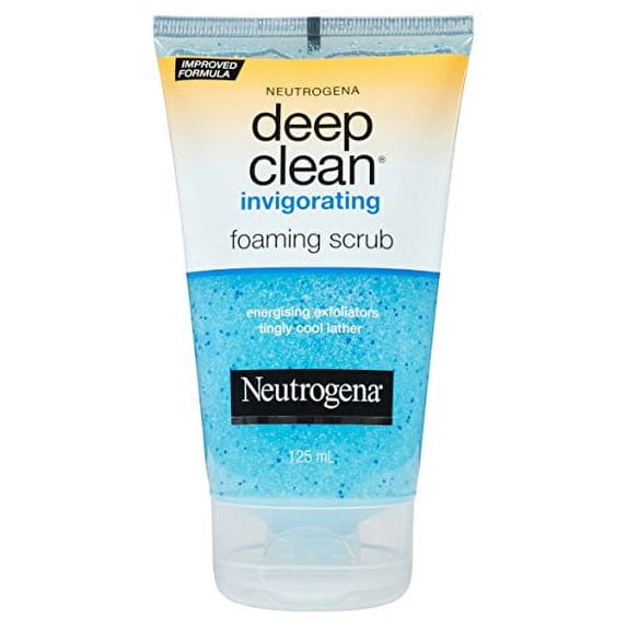 Neutrogena Deep Clean Invigorating Foaming Face Scrub, 4.2 Fl. Oz. (Pack of 6)