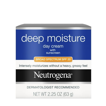 Neutrogena Deep Moisture Face Cream SPF 20 Sunscreen, Glycerin 2.25 oz