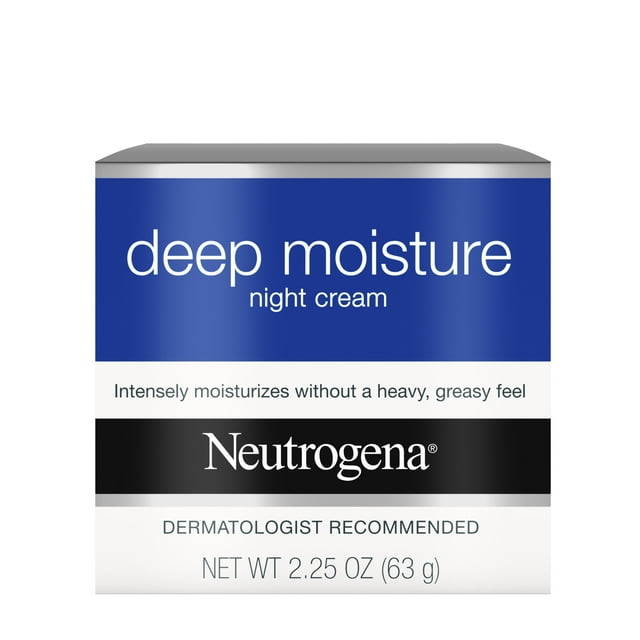 Neutrogena Deep Moisture Night Face & Neck Cream Moisturizer, 2.25 oz