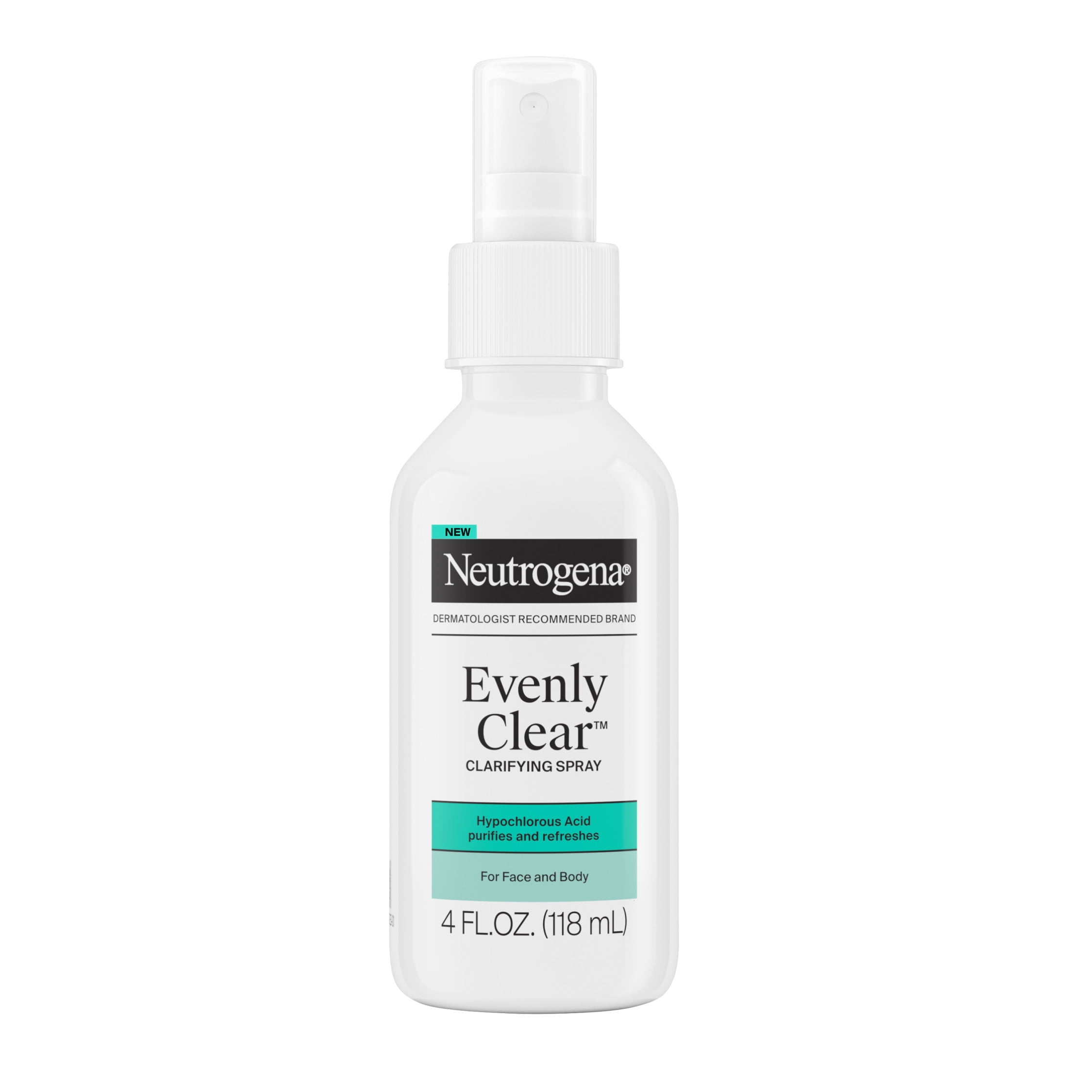 Neutrogena Evenly Clear Clarifying Spray, Hypochlorous Acid , 4 fl. oz ...