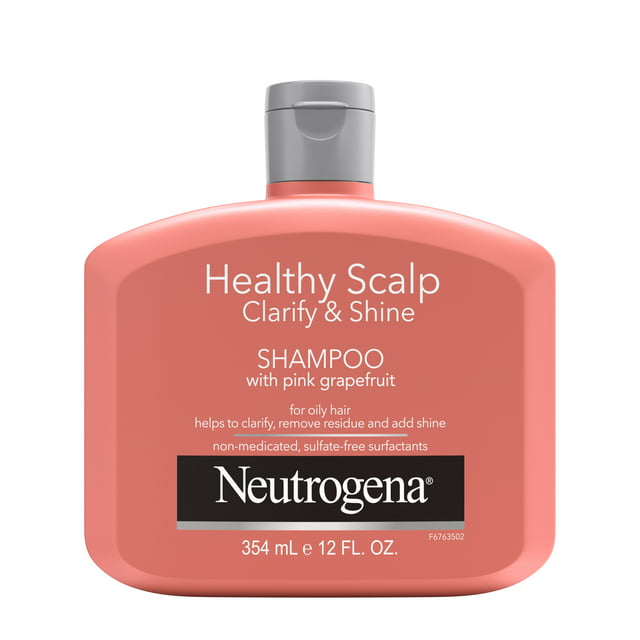 Neutrogena Exfoliating Shampoo for Oily Hair & Scalp with Pink Grapefruit, 12 fl oz