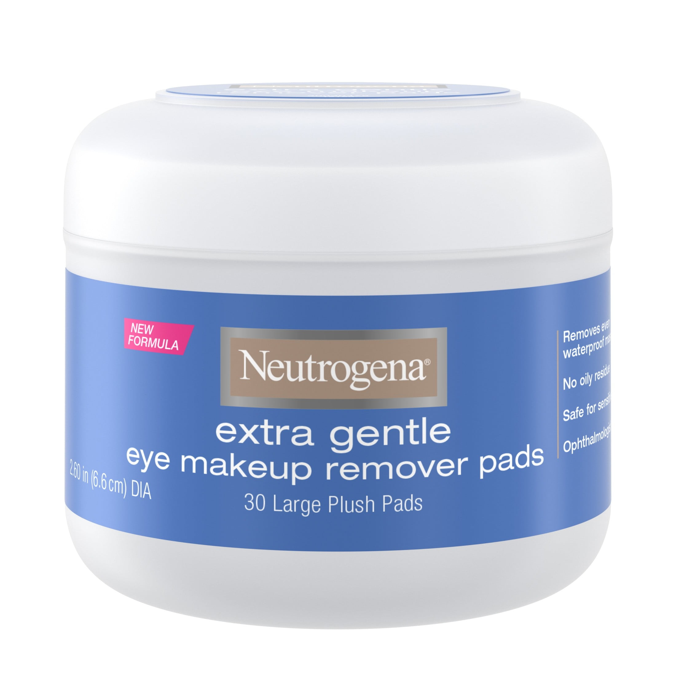 Neutrogena Extra Gentle Eye Makeup Remover Pads, Sensitive Skin, 30Ct