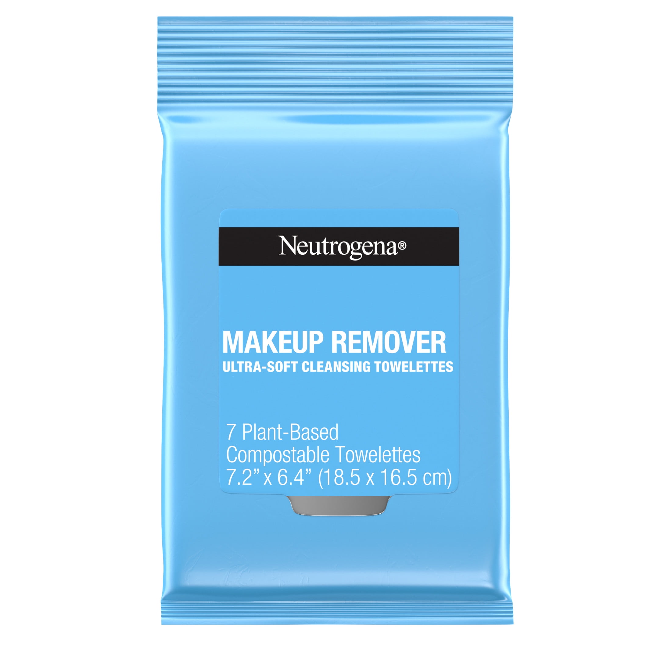 Neutrogena Face Cleansing & Makeup Remover Wipes, Travel Size, 7 Count.