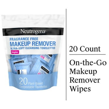 Neutrogena Fragrance-Free Makeup Remover Face Wipe Singles, 20 Ct