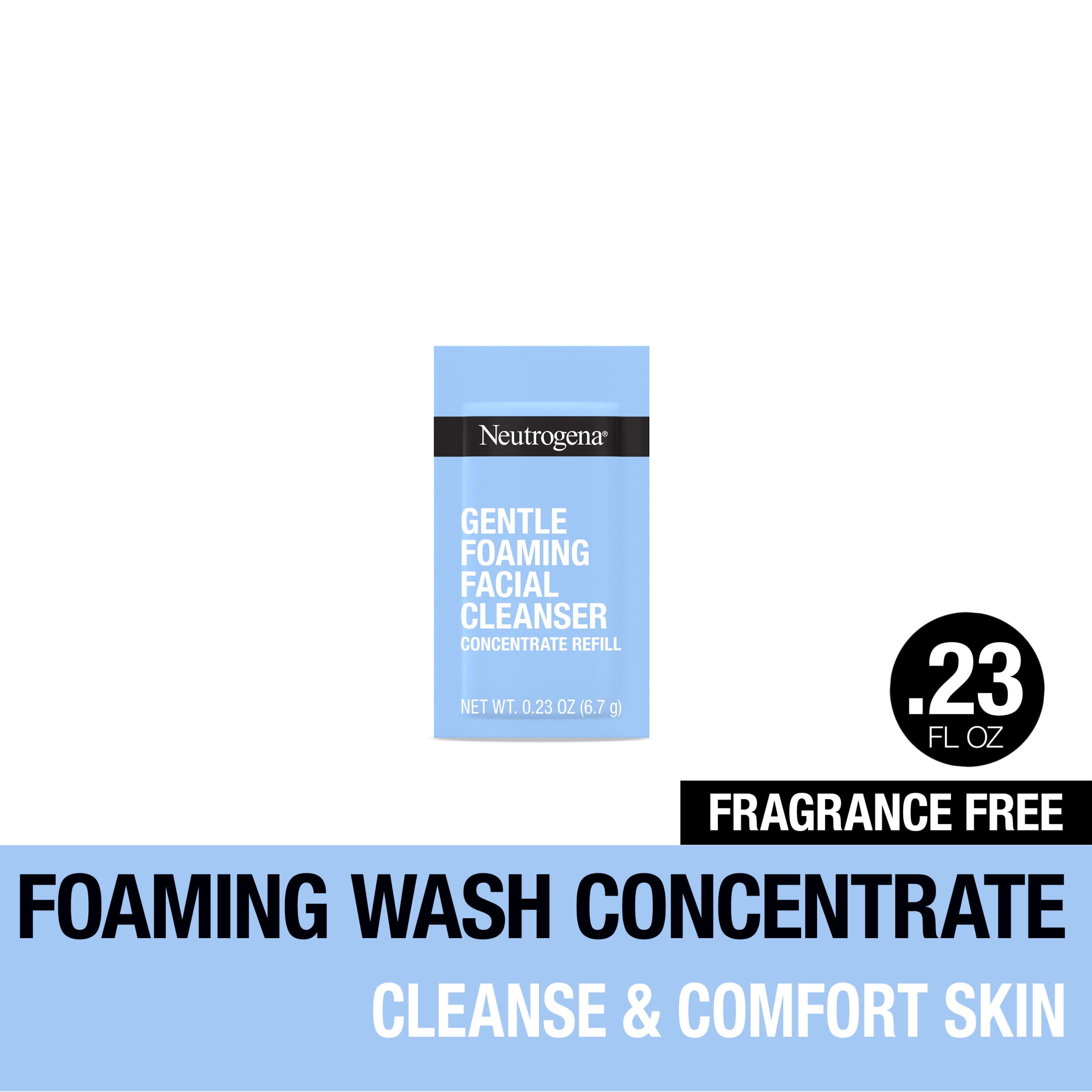 Neutrogena Gentle Foaming Facial Cleanser, Face Wash Concentrate Refill, 7.5 oz