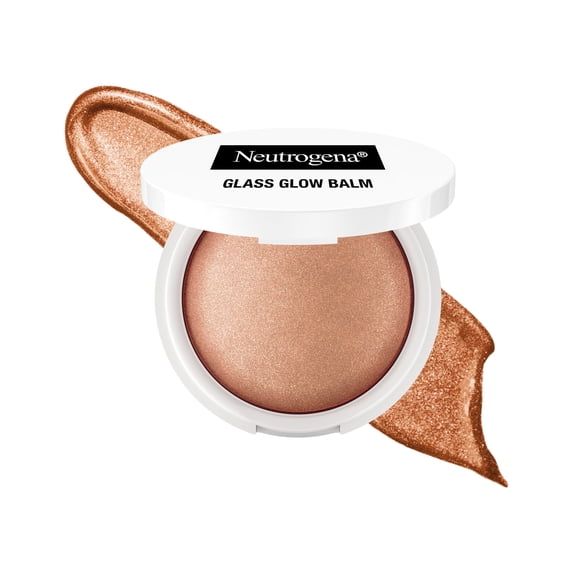 Neutrogena Glass Glow Balm Highlighter Sunkissed Bronze, Balm Makeup for Dewy Radiant Skin, 0.3 oz