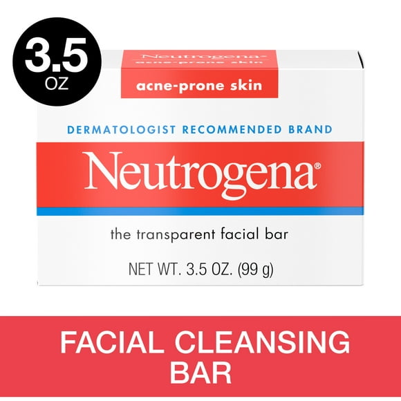 Neutrogena Glycerin Facial Cleansing Bar for Acne-Prone Skin, 3.5 oz