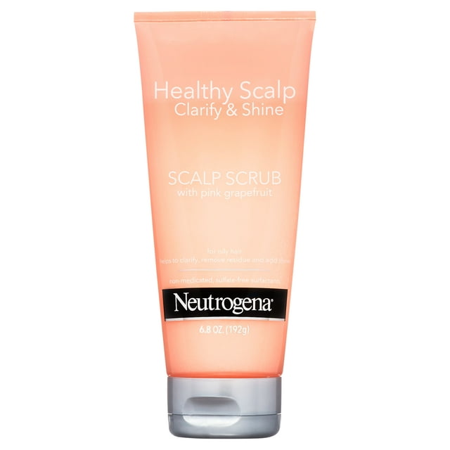 Neutrogena Healthy Scalp Clarify and Shine Scalp Scrub with Pink Grapefruit, for Exfoliating, Clarifying, Cleaner Hair, Hair Mask, Vitamin C, 6.8 fl. oz.