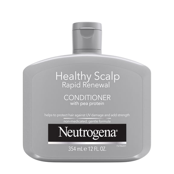 Neutrogena Healthy Scalp Rapid Renewal Conditioner with Pea Protein, UV Damage Protecting Conditioner for Strong Healthy-Looking Hair, 12 Fl Oz