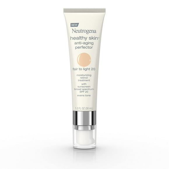 Neutrogena Healthy Skin Anti-Aging Perfector - Youthful Glow Tinted Moisturizer with Retinol Treatment, SPF 20 Sunscreen, Fair to Light - 1 fl. oz