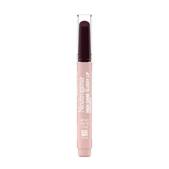 Neutrogena High Shine Glossy Lip with Vitamin E, Lip Gloss Makeup, Black Dahlia, 0.07 oz