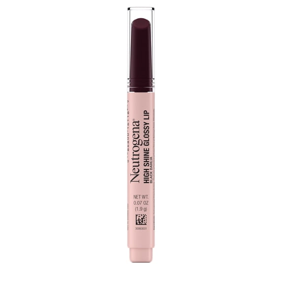 Neutrogena High Shine Glossy Lip with Vitamin E, Lip Gloss Makeup, Black Dahlia, 0.07 oz